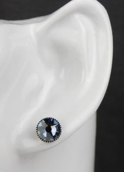 Crystal Blue Shade - Black Jack Ohrstecker LE